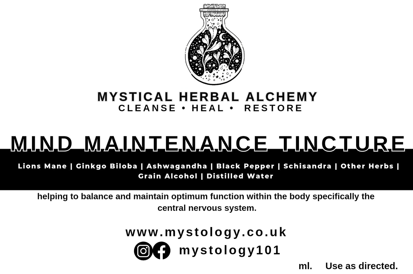 Cognitive Supports: Mind Maintenance - Tincture