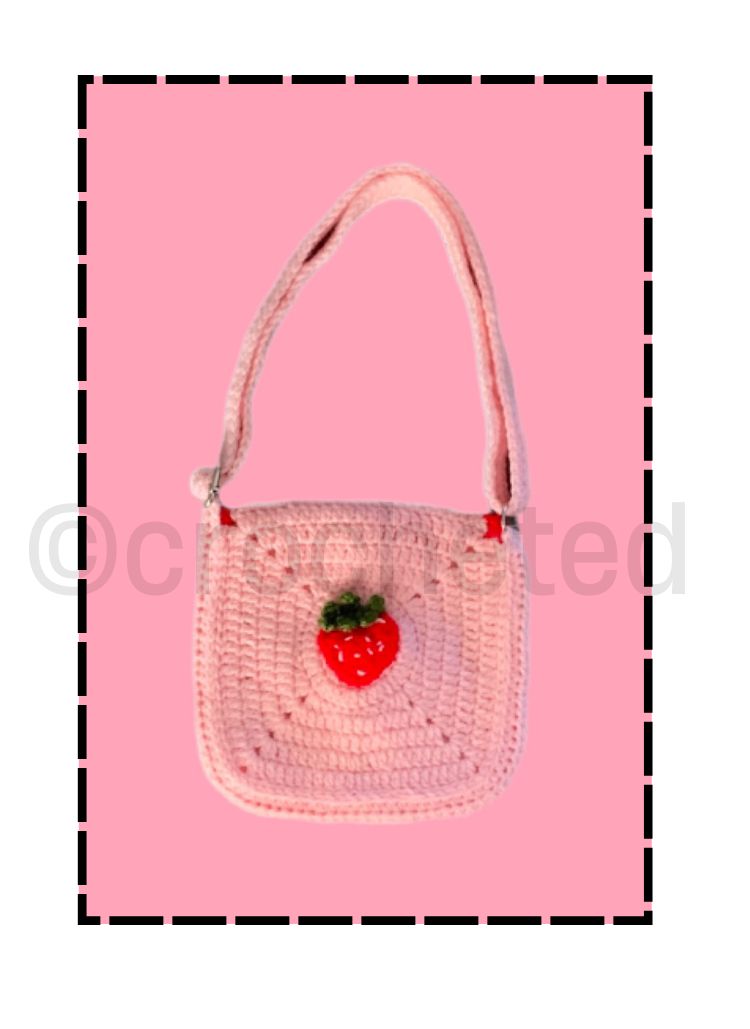 Crochet granny square bag
